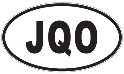 JQO - 3 Letter Initials Oval Sticker