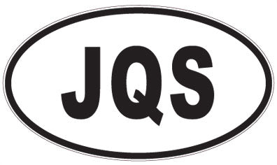 JQS - 3 Letter Initials Oval Sticker