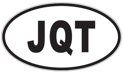 JQT - 3 Letter Initials Oval Sticker
