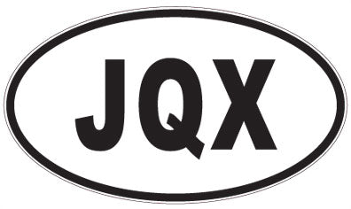 JQX - 3 Letter Initials Oval Magnet