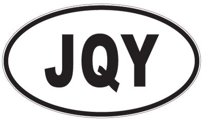 JQY - 3 Letter Initials Oval Sticker