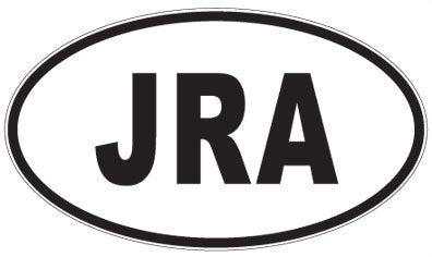 JRA - 3 Letter Initials Oval Magnet