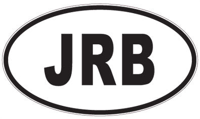 JRB - 3 Letter Initials Oval Magnet