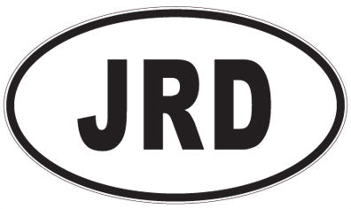 JRD - 3 Letter Initials Oval Sticker