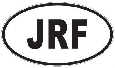 JRF - 3 Letter Initials Oval Magnet