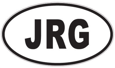 JRG - 3 Letter Initials Oval Magnet