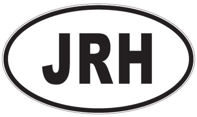 JRH - 3 Letter Initials Oval Magnet
