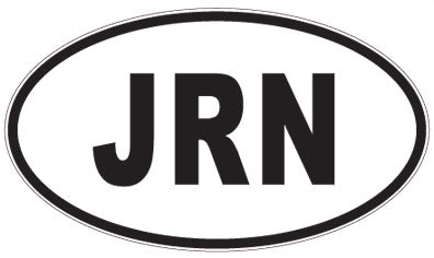 JRN - 3 Letter Initials Oval Magnet