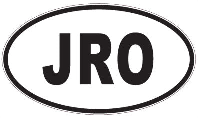 JRO - 3 Letter Initials Oval Magnet