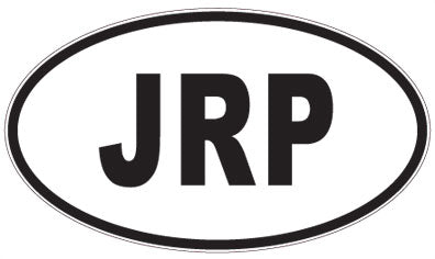 JRP - 3 Letter Initials Oval Sticker