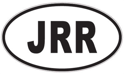 JRR - 3 Letter Initials Oval Sticker