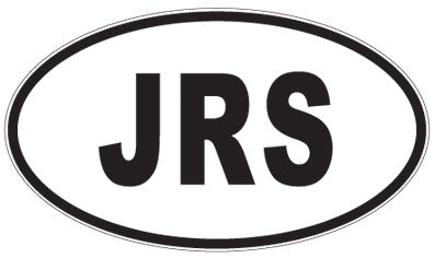 JRS - 3 Letter Initials Oval Magnet