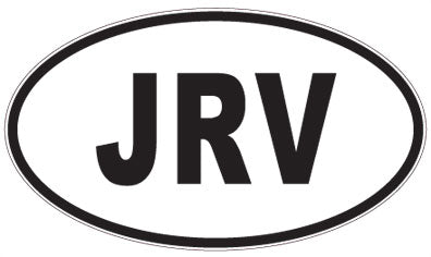 JRV - 3 Letter Initials Oval Sticker