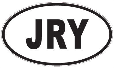 JRY - 3 Letter Initials Oval Magnet