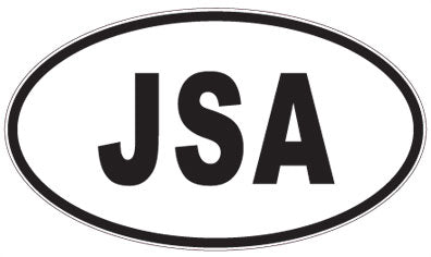 JSA - 3 Letter Initials Oval Sticker