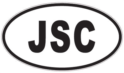 JSC - 3 Letter Initials Oval Sticker