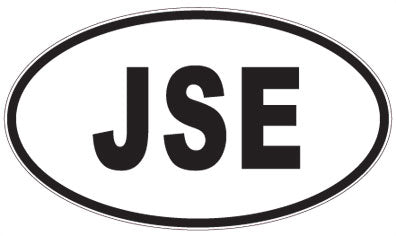 JSE - 3 Letter Initials Oval Magnet