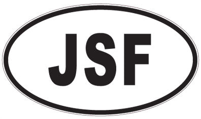JSF - 3 Letter Initials Oval Magnet