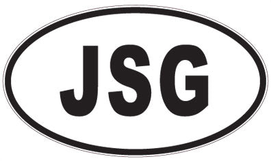 JSG - 3 Letter Initials Oval Sticker