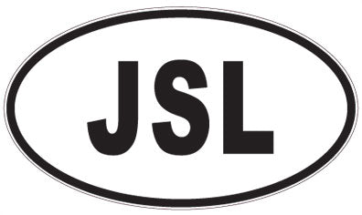 JSL - 3 Letter Initials Oval Magnet