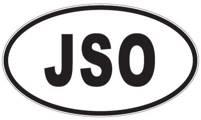 JSO - 3 Letter Initials Oval Sticker