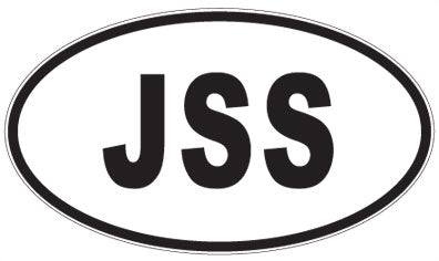 JSS - 3 Letter Initials Oval Sticker