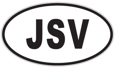 JSV - 3 Letter Initials Oval Magnet