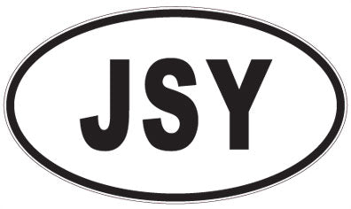 JSY - 3 Letter Initials Oval Sticker