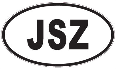 JSZ - 3 Letter Initials Oval Magnet