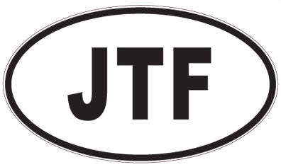 JTF - 3 Letter Initials Oval Magnet
