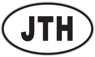 JTH - 3 Letter Initials Oval Magnet