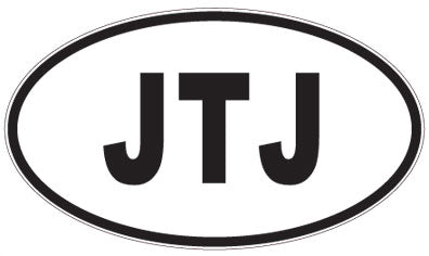 JTJ - 3 Letter Initials Oval Sticker