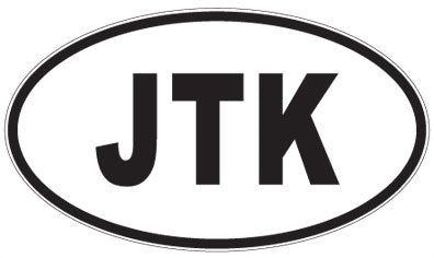 JTK - 3 Letter Initials Oval Sticker