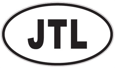 JTL - 3 Letter Initials Oval Sticker