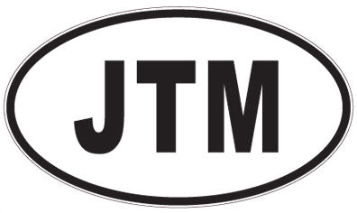 JTM - 3 Letter Initials Oval Magnet