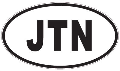 JTN - 3 Letter Initials Oval Sticker