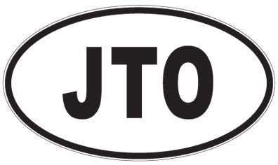 JTO - 3 Letter Initials Oval Sticker