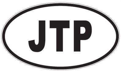 JTP - 3 Letter Initials Oval Sticker