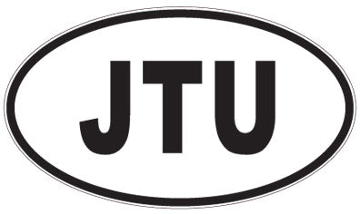 JTU - 3 Letter Initials Oval Magnet