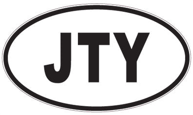 JTY - 3 Letter Initials Oval Sticker