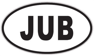 JUB - 3 Letter Initials Oval Magnet