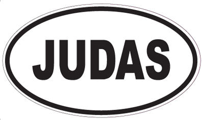 JUDAS - Oval Sticker