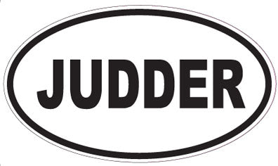 JUDDER - Oval Sticker