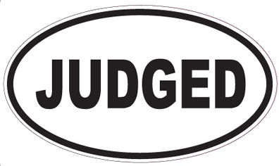 JUDGED - Oval Sticker