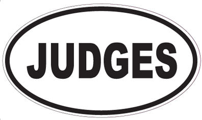 JUDGES - Oval Sticker
