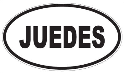JUEDES - Oval Magnet