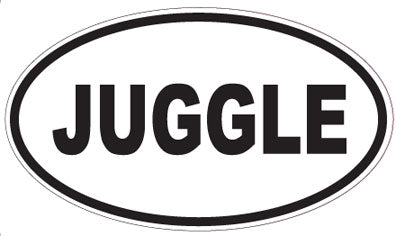 JUGGLE - Oval Sticker