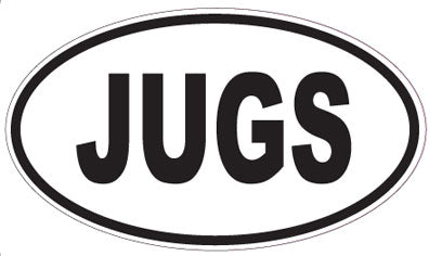 JUGS - Oval Sticker
