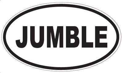 JUMBLE - Oval Sticker