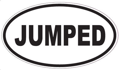 JUMPED - Oval Sticker